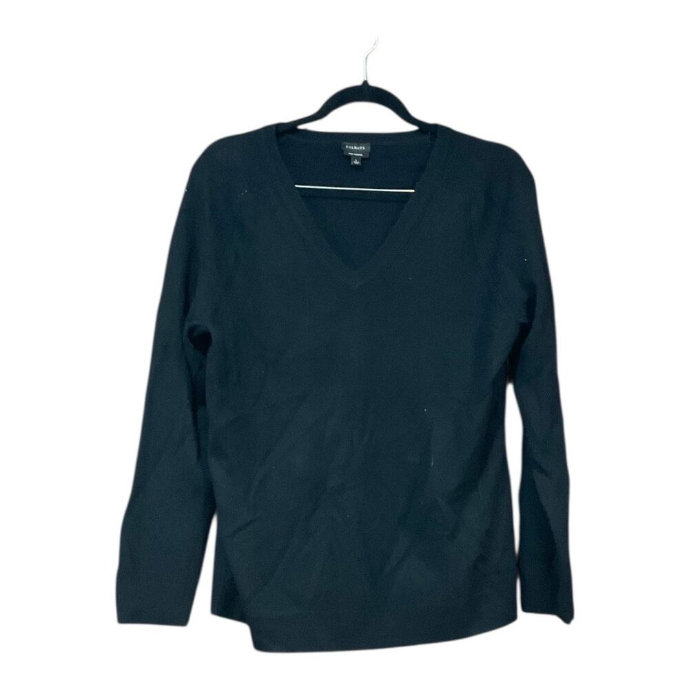 Talbots 100% Cashmere Sweater Top Women Black Large